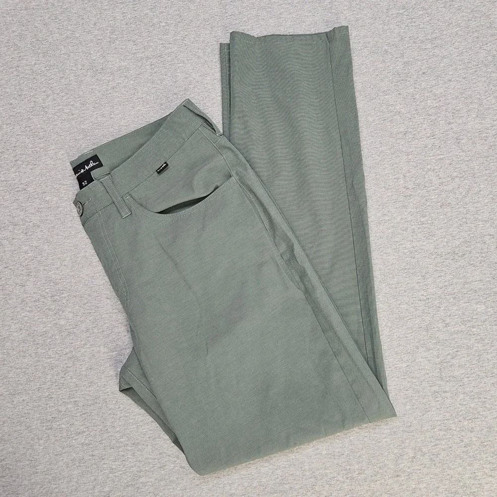 TravisMathew Open to Close Pants Mens 32 Sage Green Stretch Golf Trousers